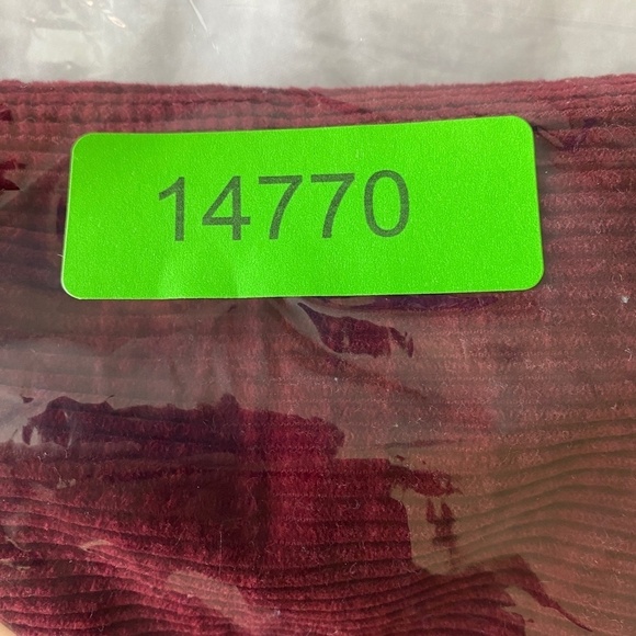 American Eagle Burgundy/Wine Women's Corduroy Button Up Front Mini Skirt Size 0 - Picture 15 of 15